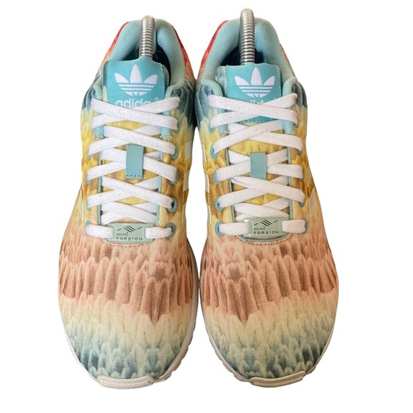 Adidas Torsion Womens ZX Flux Running Shoes Multicolor Pastel Print Size 8 EUC - Picture 8 of 12